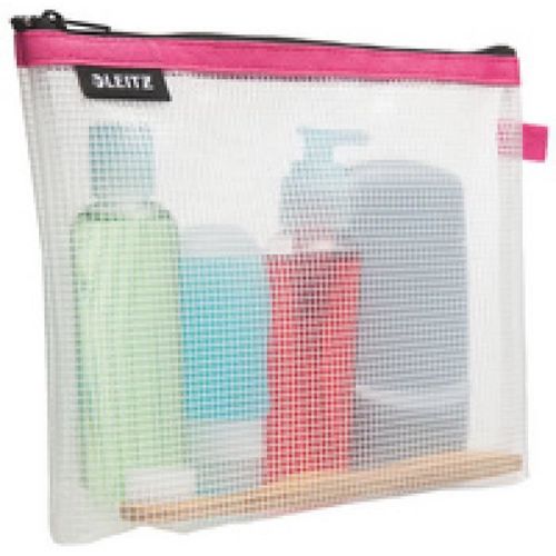 LEITZ Trousse à cosmétique WOW Traveller, transparent/bleu 0,000000 Noir