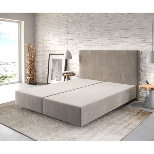 Cadre De Sommier Dream-Well Microfibre Beige 160x200 Cadre De Lit