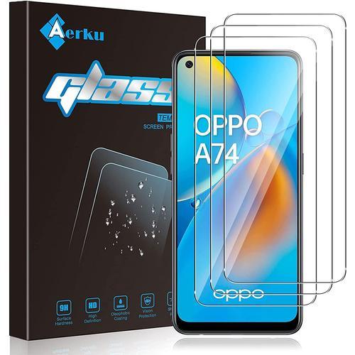 Protecteur D'écran En Verre Trempé Pour Oppo Find X5 Lite Oppo Reno 7 Se Oppo A74 4g 3 Pièces, Résistant Aux Rayures Verre Trempé Sans Bulles 9h Hd Transparent