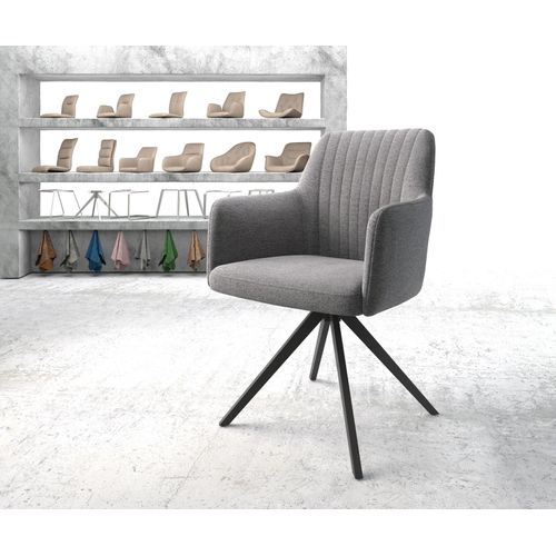 Chaise Pivotante Greg-Flex Cadre Crois? Angulaire Noir Structure Gris Clair
