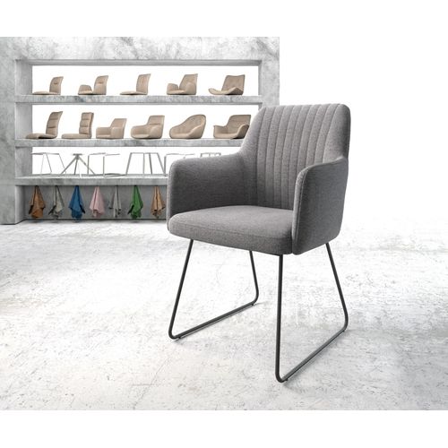 Fauteuil Greg-Flex Cadre Crois? Noir Structure Gris Clair