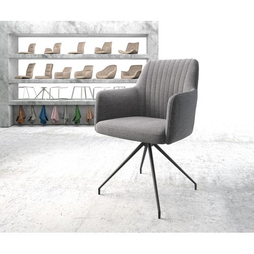 Chaise Pivotante Greg-Flex Cadre Crois? Conique Noir Structure Gris Clair