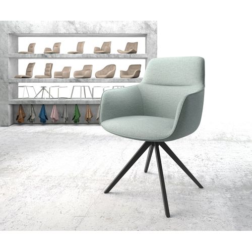 Chaise Pivotante Pejo-Flex Cadre Crois? Angulaire Noir Rayures Gris Mente
