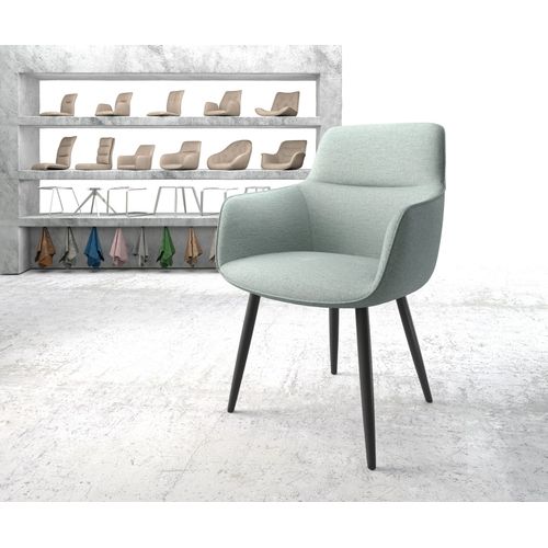 Chaise Pejo-Flex 4-Pieds Conique Noir Rayures Gris Mente