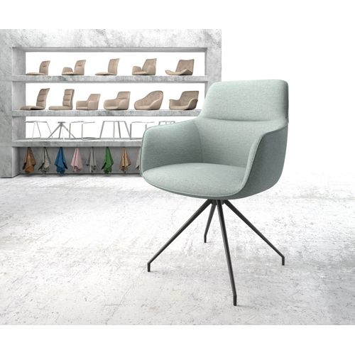 Chaise Pivotante Pejo-Flex Cadre Crois? Conique Noir Rayures Gris Mente