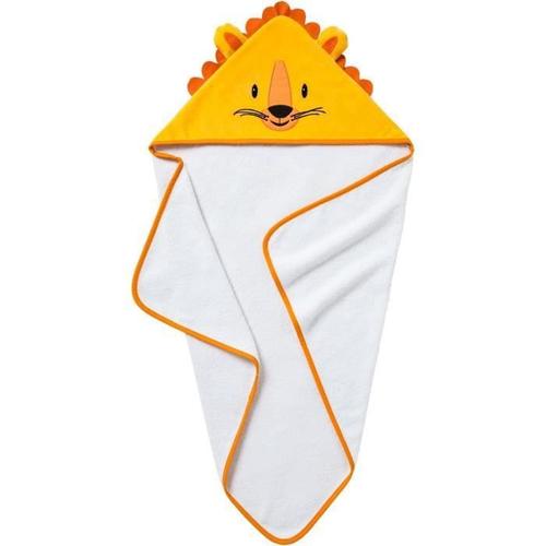 Cape De Bain Babycalin Lion - Dès La Naissance - Velours/Coton - 75 X 75 Cm - Jaune