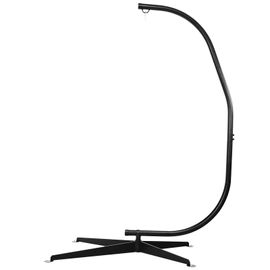 Support Fauteuil Suspendu De Jardin Charge Max 150 Kg Hauteur 207 Cm En Acier Base En Croix Forme De C Intérieur/Extérieur Helloshop26 20_0009304