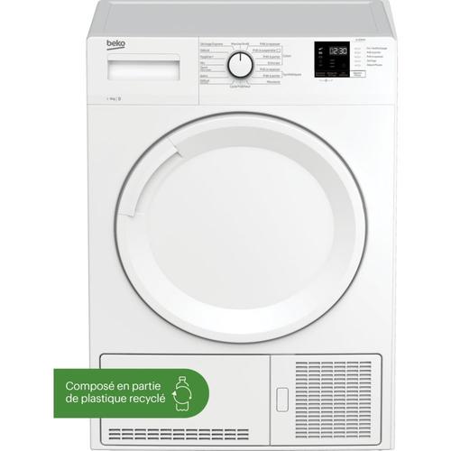 Beko SLCS09W3 Sèche-linge Capteur de séchage 9.0 kg Tambour Galvanisé Afficheur digital