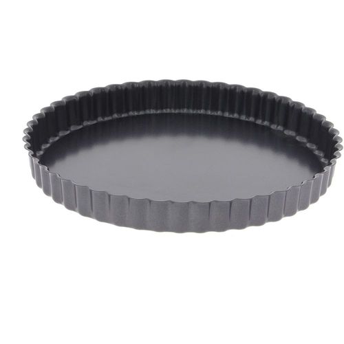 Moule À Tarte 28 Cm En Acier Anti Adhèrent Fond Fixe