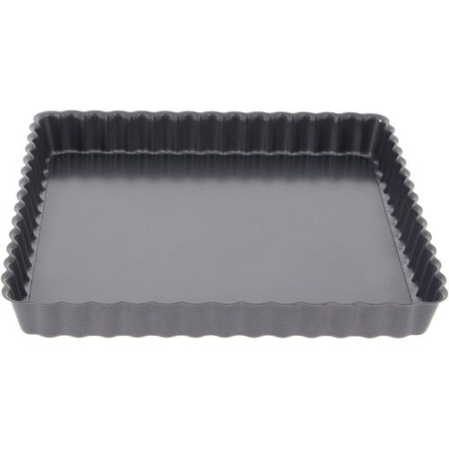 Moule À Tarte Carré 23 Cm En Acier Fond Amovible