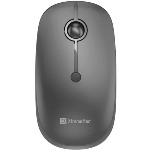 XtremeMac Multi Connection - Souris - ergonomique - optique - sans fil - Bluetooth, 2.4 GHz - récepteurs sans fil USB / USB-C - gris sidéral