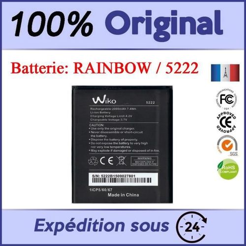 Batterie Neuve Originale Wiko Compatible Avec Rainbow 3g / Jam / Lite 4g / Freddy -/ 5222