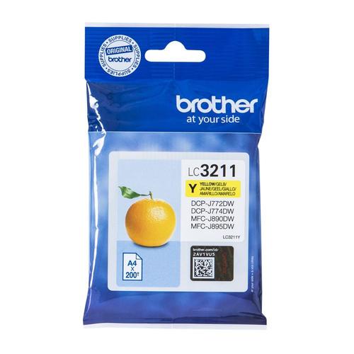 Cartouche d'encre Brother LC3211 Jaune