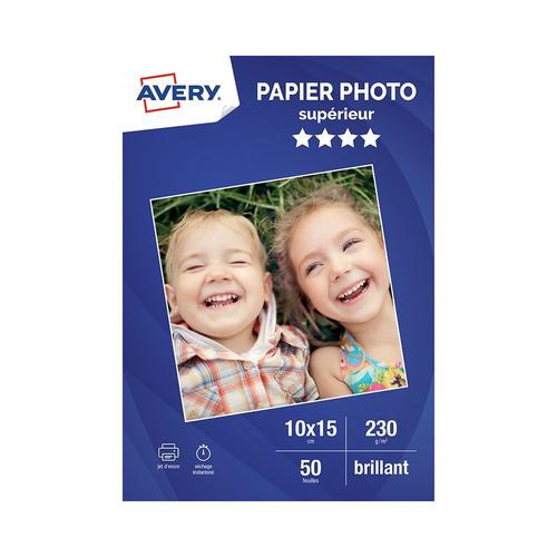 Papier photo Avery 50 Photos brillantes 10x15 230g/m²