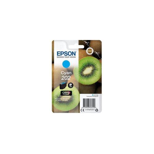 Epson 202 - 4.1 ml - cyan - original - emballage coque avec alarme radioélectrique/ acoustique - cartouche d'encre - pour Expression Premium XP-6000, XP-6005