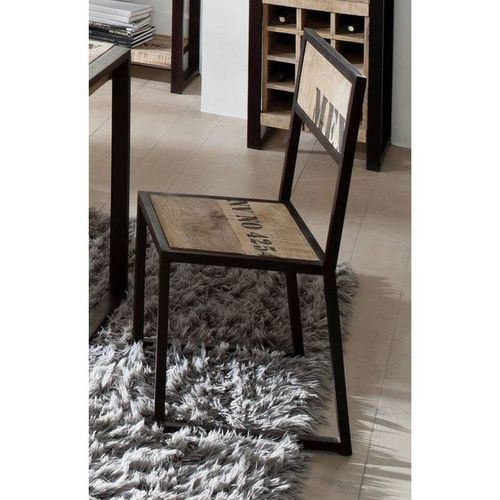 Chaise 45x46 Manguier Brut Imprimé Bois Naturel Factory 109