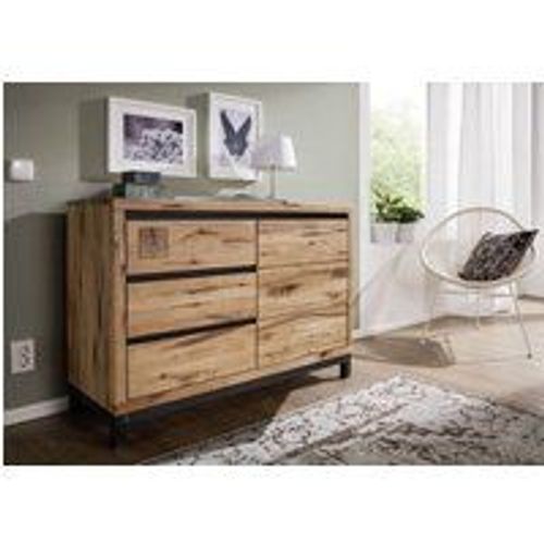 Buffet 120x45 Chêne Sauvage Huilé Bois Naturel Villanders 110