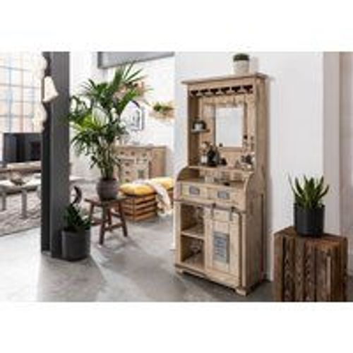 Meuble Bar 75x35 Manguier Laqué Blanchi Railway 341
