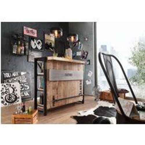 Meuble Bar 120x45 Manguier Brut Imprimé Bois Naturel Factory 140