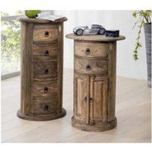 Petite Commode 50x40 Palissandre Huilé Gris Taupe Leeds 16