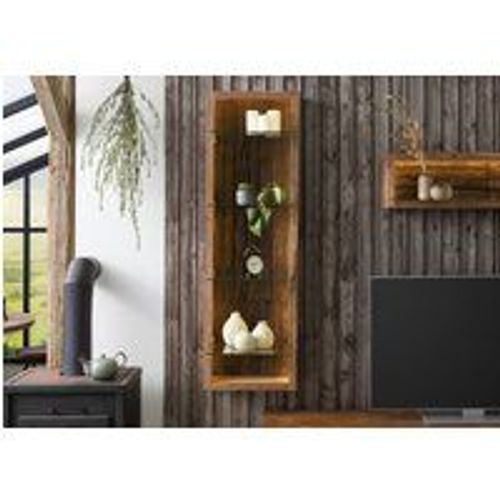 Vitrine Murale 45x30 Acacia Laqué Bois Naturel Bark 104