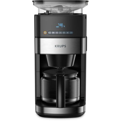 KRUPS Cafetière filtre programmable, 10 tasses, Broyeur grains intégré KM832810