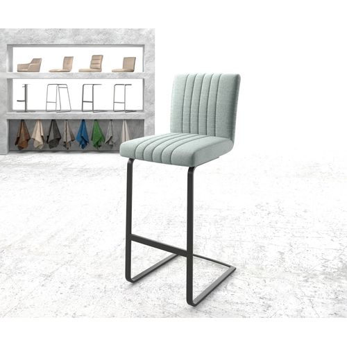 Chaise-De-Bar Luiga-Flex Chaise Cantilever M?Tal Plat Rayures Menthe