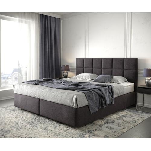 Lit ? Sommier Tapissier Dream-Fine Microfibre Noir 180x200 Avec Matelas Et Surmatelas