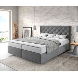 Lit ? Sommier Tapissier Dream-Great Microfibre Anthracite 160x200 Avec Matelas Et Surmatelas