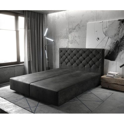 Cadre-De-Sommier Dream-Great Microfibre Anthracite Vintage 160x200
