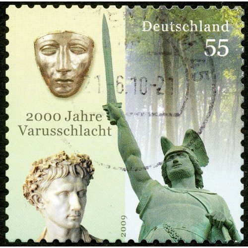 Timbre Oblitéré Deutschland, 2000 Jahre Varusschlacht, 2009, 55
