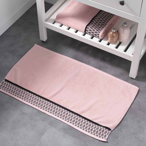 Paris Prix - Tapis De Bain Imprimé "Botanica" 50x85cm Rose