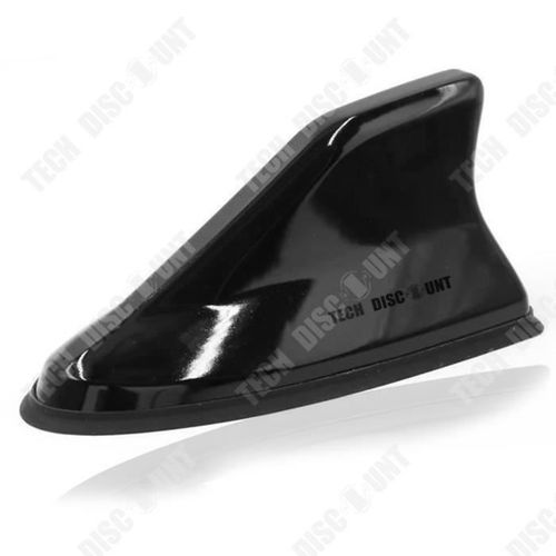 Td® Antenne Radio De Toit À Base Adhésive De Type Aileron De Requin Noir Avec Antenne Radio De Signal Décoration De Voiture Sans Poi