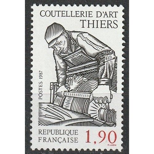 Série Métiers D'art. La Coutellerie De Thiers (Puy-De-Dôme), Timbre Neuf** 1987 N° 2467.