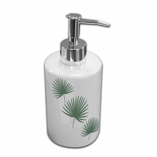 Paris Prix - Distributeur De Savon "Jungly" 17cm Blanc