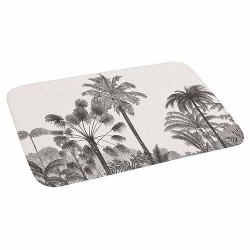 Paris Prix - Tapis De Bain Imprimé "Cocoty" 45x75cm Noir & Blanc