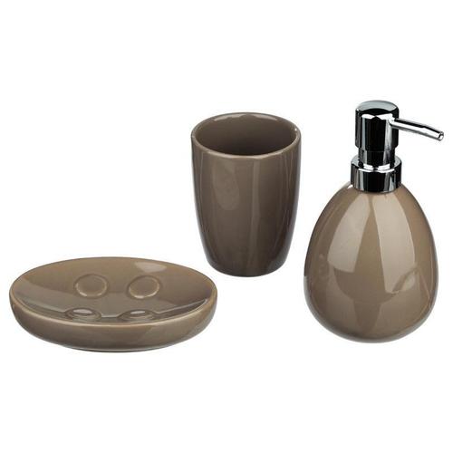 Set De 3 Accessoires Salle De Bain "Sun" Taupe