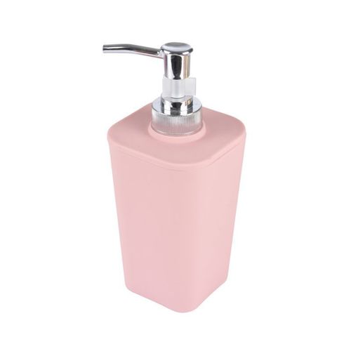 Paris Prix - Distributeur De Savon Soft Touch "Vitamine Ii" 17cm Rose