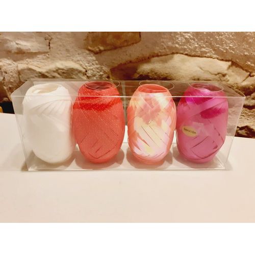 Lot 4 Bolducs Blanc Rouge Rose Et Fuschia
