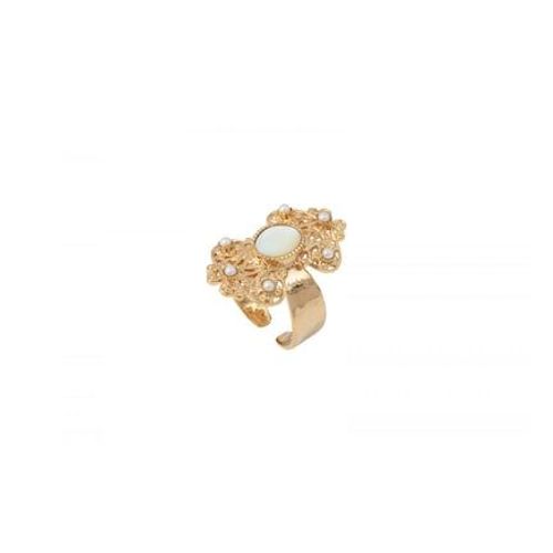 Satellite - Bague Ajustable Romantique Nacre Perles Nacrées - Blanc - Blanc