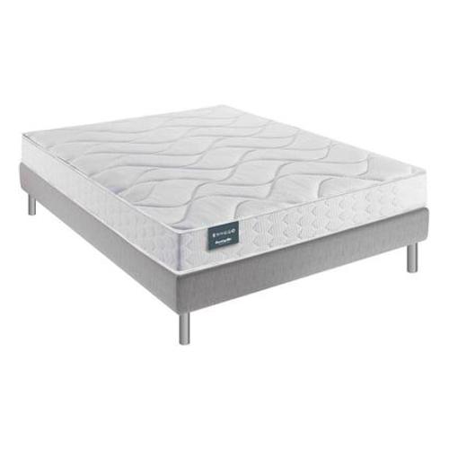 Dunlopillo - Matelas Aérial® 18cm Tulipe, Sommier, Pieds - Blanc