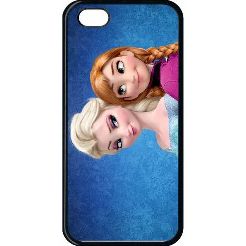 Coque Iphone 5c - Frozen Reine Des Neiges Anna Vs Elsa - Noir