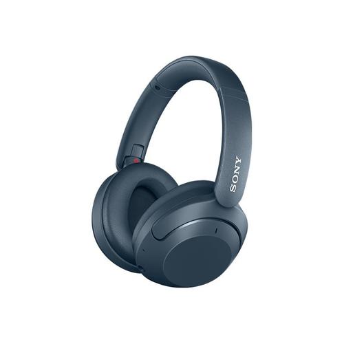Sony WH-XB910N - Écouteurs avec micro - circum-aural - Bluetooth - sans fil, filaire - Suppresseur de bruit actif - jack 3,5mm - bleu