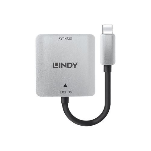 Lindy USB Type C to DVI Converter - Adaptateur vidéo - USB-C mâle pour DVI-D femelle - 12 cm
