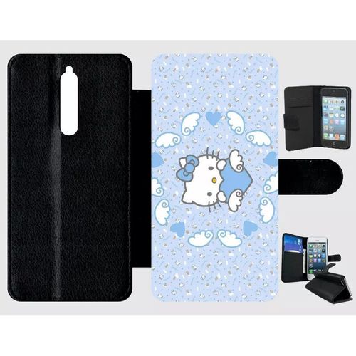Etui À Rabat Nokia 8 - Hello Kitty Sweet Dream - Simili-Cuir - Noir