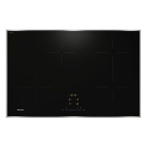 Miele - Table induction KM 7373 FR Cadre Inox - Noir