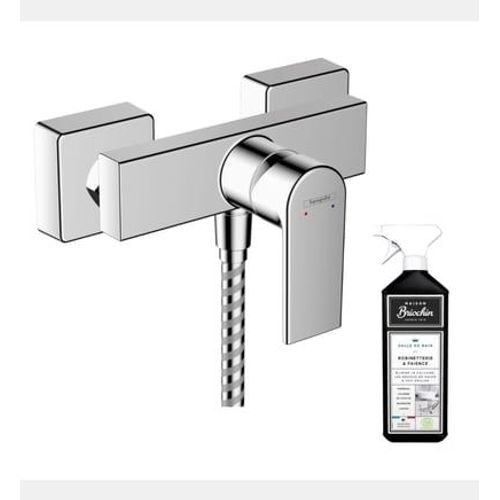 Hansgrohe - Mitigeur douche mécanique cartouche 2 vitesses Vernis Shape chromé + nettoyant Briochin - Rose