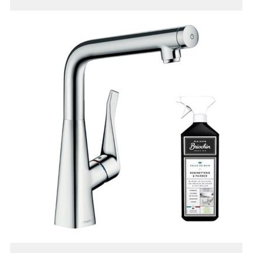 Hansgrohe - Robinet de cuisine Metris Select M71 320 chromé + nettoyant Briochin - Rose