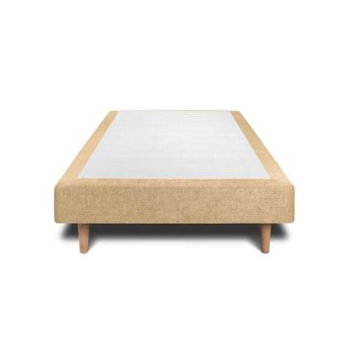 Sommier Tapissier Tissu Jaune 100x200 H29cm