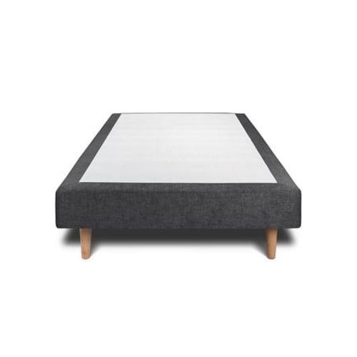 Sommier Tapissier Tissu Noir 160x200 H29cm